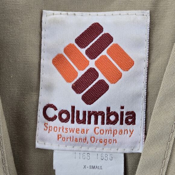 Vintage Columbia Sportswear Fly Fishing Vest Size XS Khaki Tan Multi Pocket - Picture 4 of 9